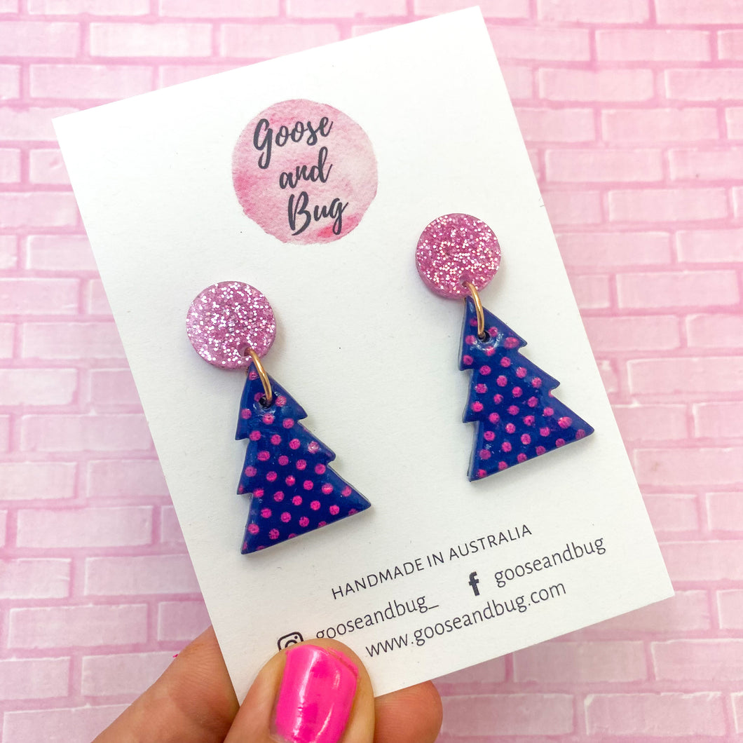 Christmas Tree Mini Polkadot Dangles