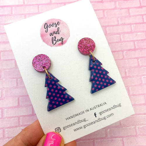 Christmas Tree Mini Polkadot Dangles